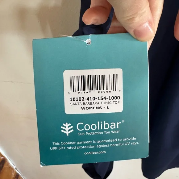 Coolibar Women’s L Santa Barbra Tunic Top UV Protection Vacation Cruise Beach - Picture 12 of 14